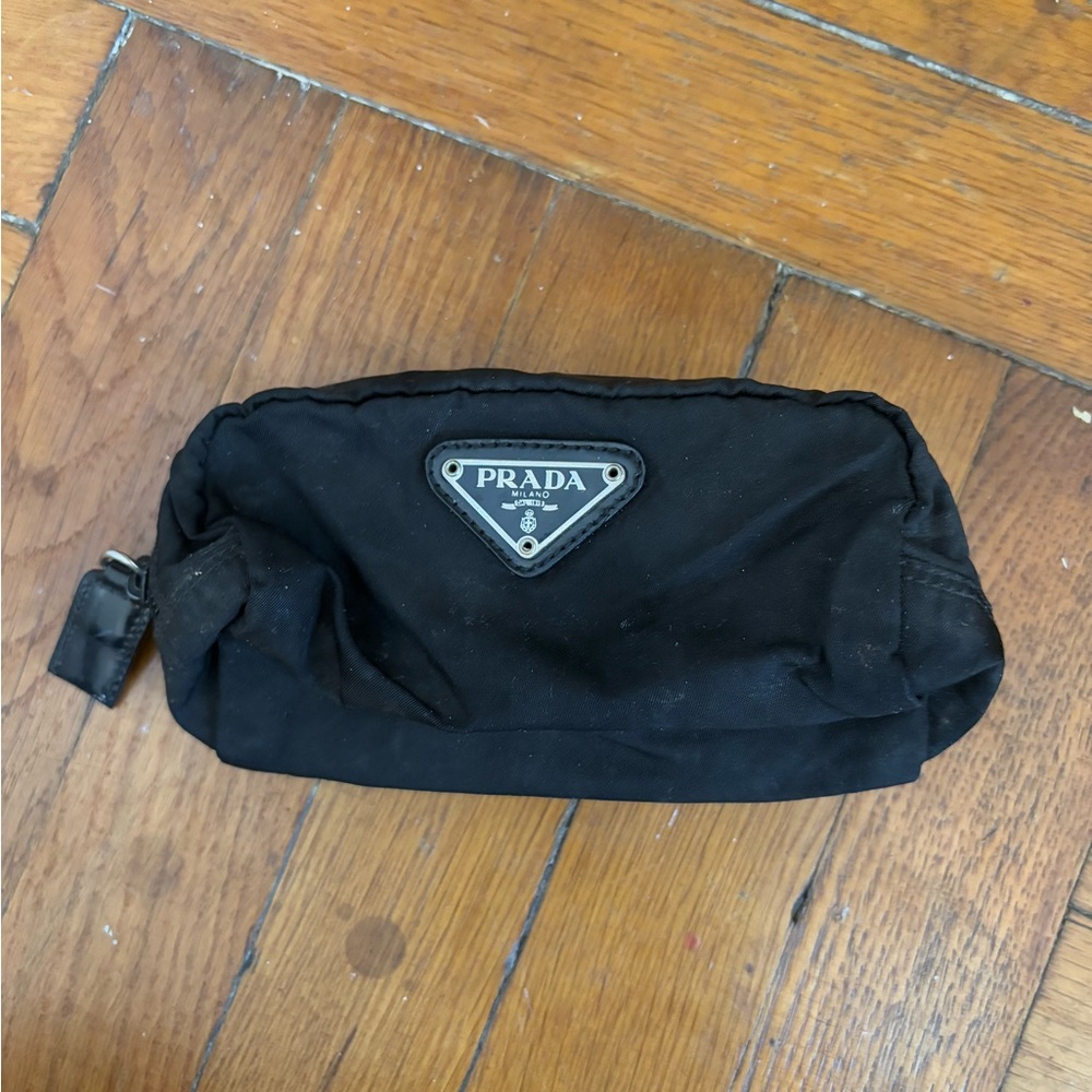 COPY - Prada Black Nylon Toiletry Bag with Logo